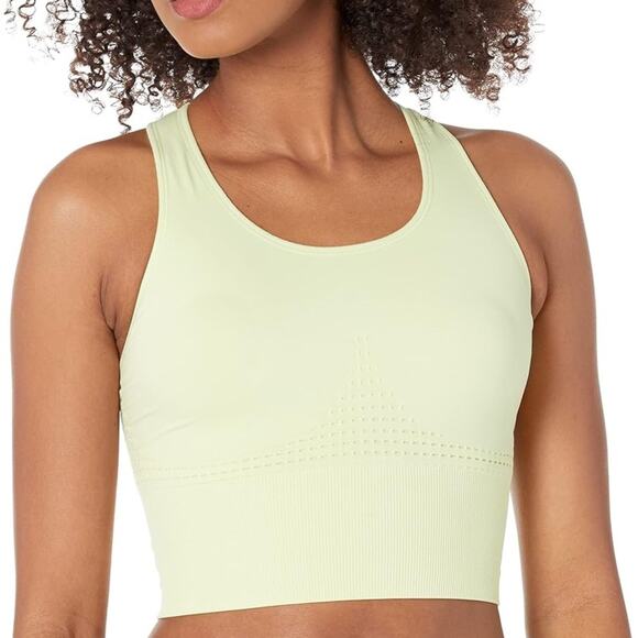 Sweaty Betty Lime Green Seamless Knit Longline Sports Bra Size Small - Picture 1 of 5
